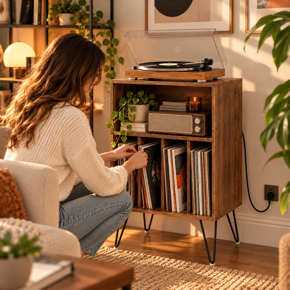 Meuble platine vinyle avec charge | Le Comptoir du Mélomane