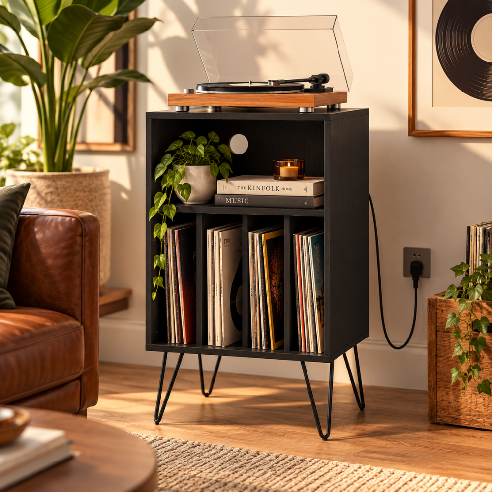 Meuble platine vinyle avec charge | Le Comptoir du Mélomane