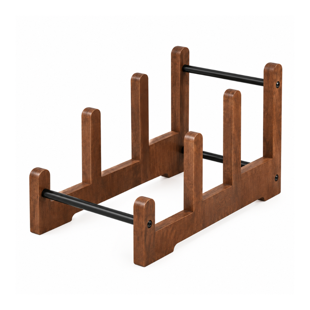 Support de rangement vinyle compact en bois | Le Sillon