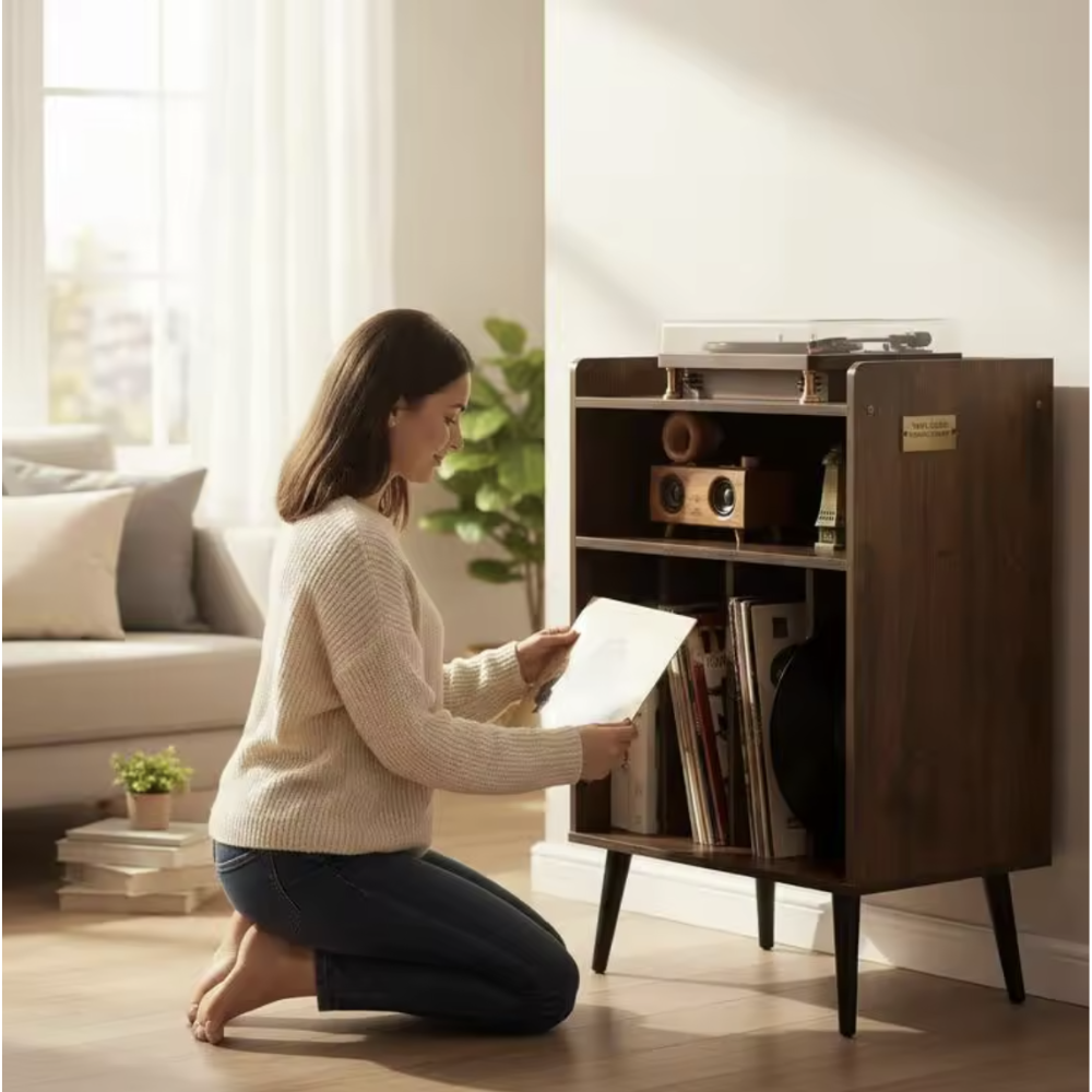 Meuble vinyle à 3 niveaux | Le Cabinet du Collectionneur