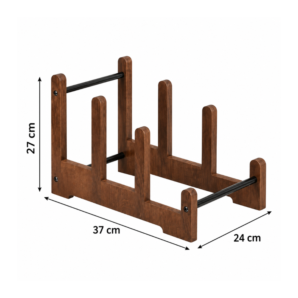 Support de rangement vinyle compact en bois | Le Sillon
