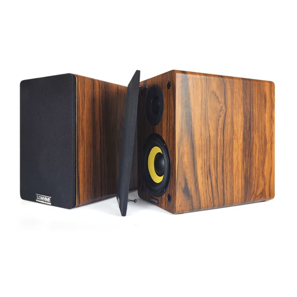 Enceintes HiFi 2.0 en bois | Les Complices
