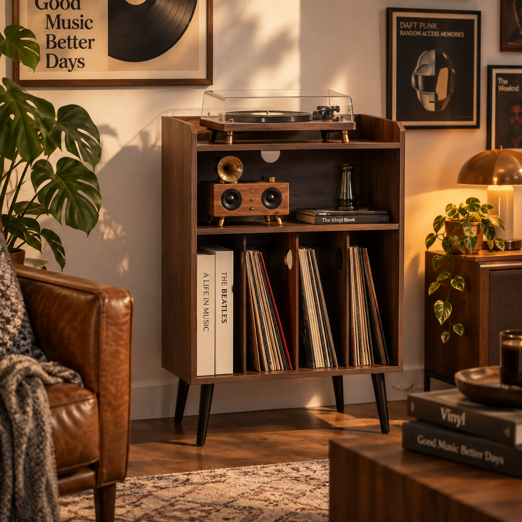 Meuble vinyle à 3 niveaux | Le Cabinet du Collectionneur