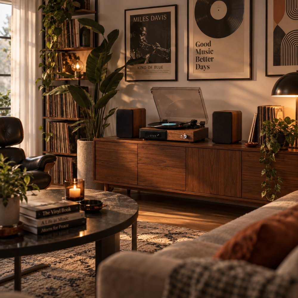 Platine vinyle et ses enceintes | Le Cabinet Sonore