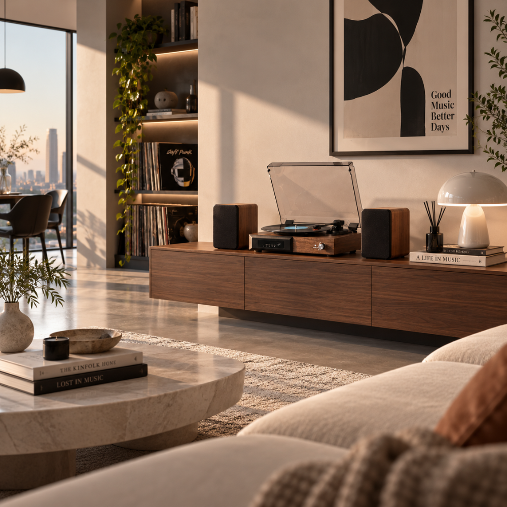 Platine vinyle et ses enceintes | Le Cabinet Sonore