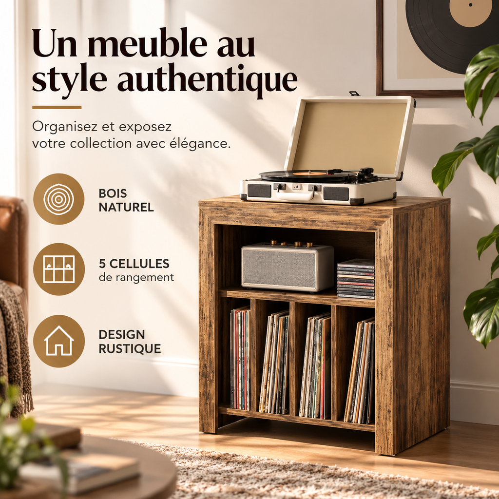Meuble moderne pour platine vinyle | Le Vestiaire à Disques