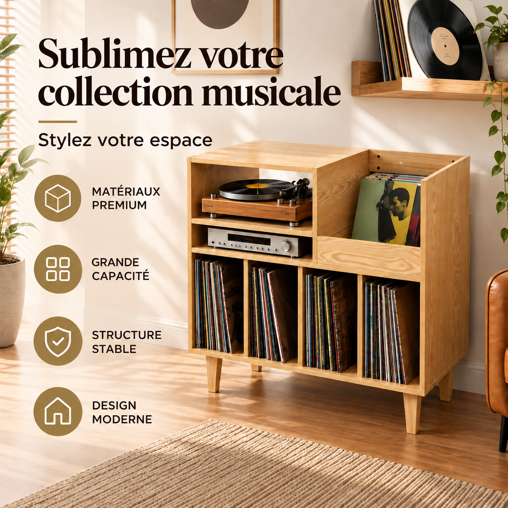 Meuble pour platine vinyle | Le Grand Cabinet Sonore