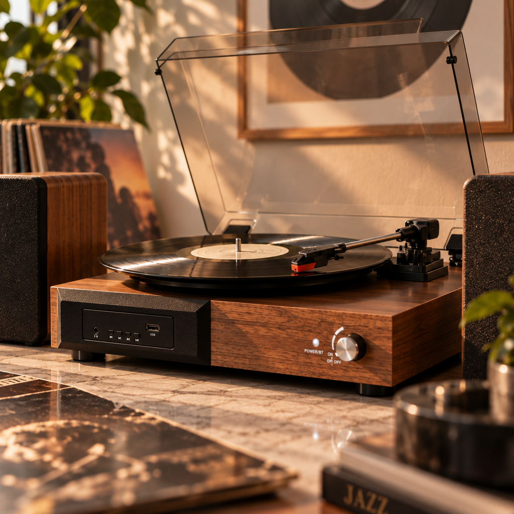 Platine vinyle et ses enceintes | Le Cabinet Sonore