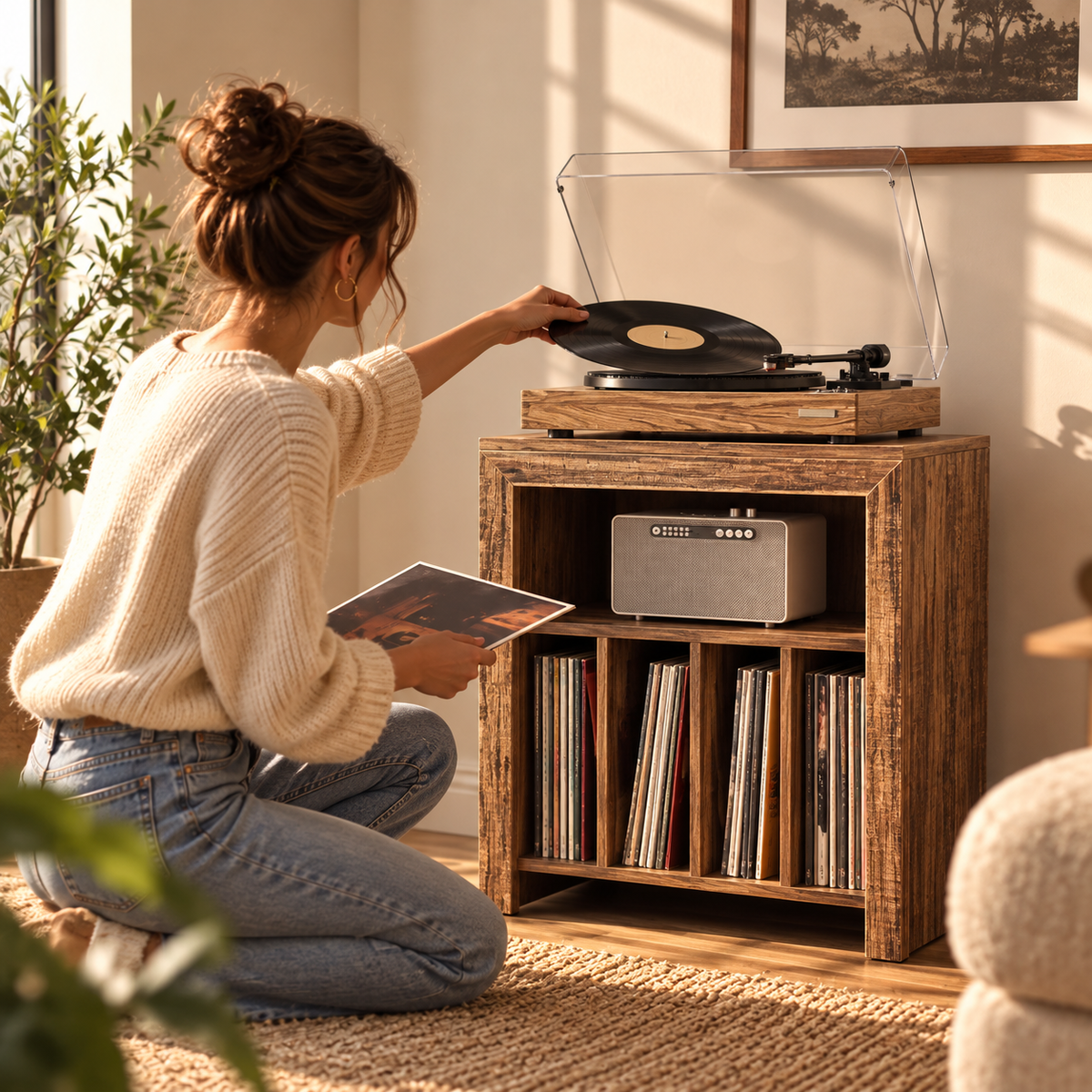 Meuble moderne pour platine vinyle | Le Vestiaire à Disques